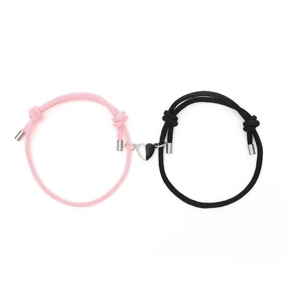 Couple náramky PINK HEART s magnetem  